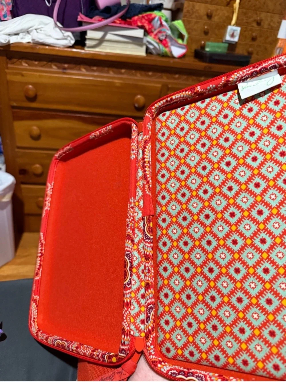 Vera Bradley Paprika Mini Lap Top Case Crossbody Strap